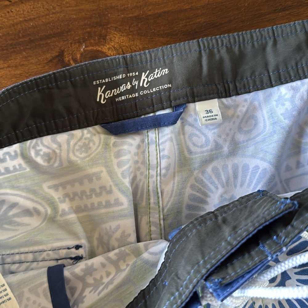 NEW💙🌴Kanvas by Katin heritage collection, Jade castaway, hybrid, swim trunk - Picture 7 of 8